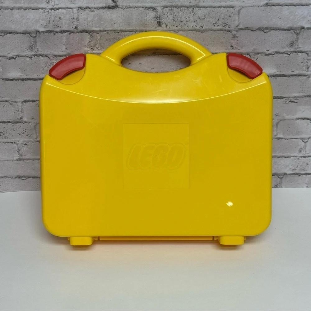 LEGO Storage Case Yellow Hard Plastic Latching Empty Storage Box Divider